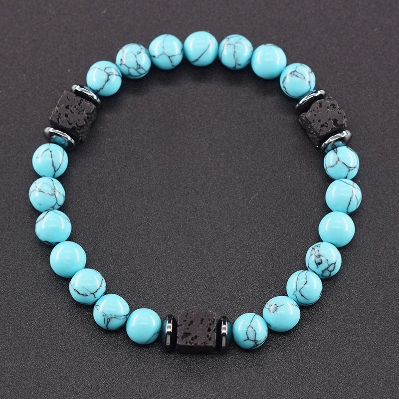 Frosted Volcanic Bead Bracelet