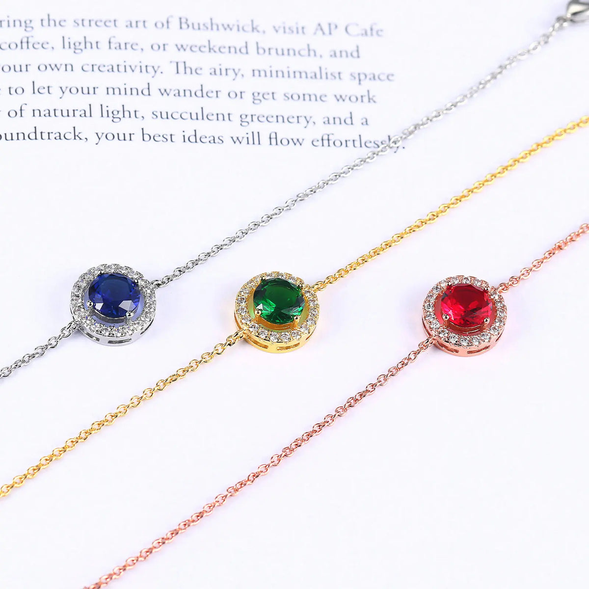 Round Zircon Link Bracelet