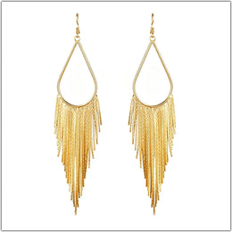 Water Drop Fringe Earrings