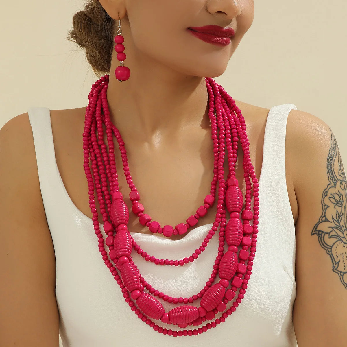 Bohemian Wooden Bead Set