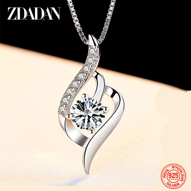 Blue Crystal Silver Necklace