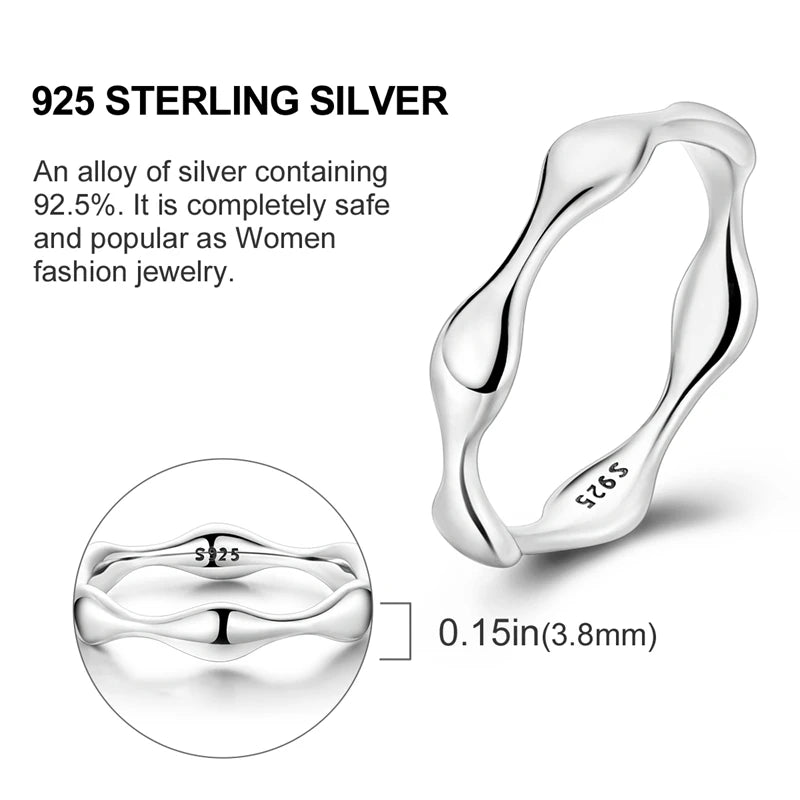 Blue Zircon Moon Ring
