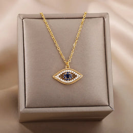 Zircon Evil Eye Necklace