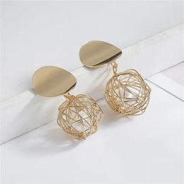Twisted Wire Ball Earrings