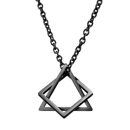 Interlocking Geometric Steel Necklace