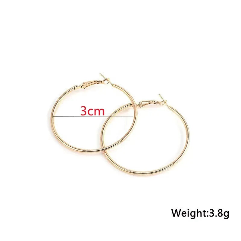Oversized Smooth Circle Hoops