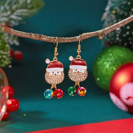 Christmas Bow Bell Earrings