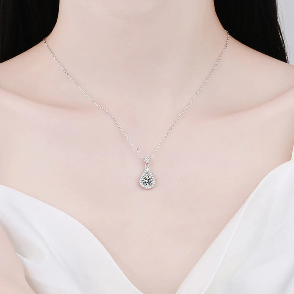 VVS1 Moissanite Silver Necklace