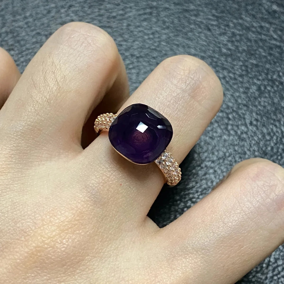 Pink Crystal Candy Ring