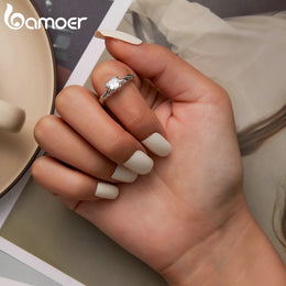 Romantic Silver Heart Ring