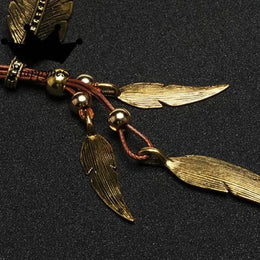 Bohemian Feather Pendant Necklace