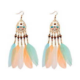 Dreamcatcher Feather Tassel Earrings
