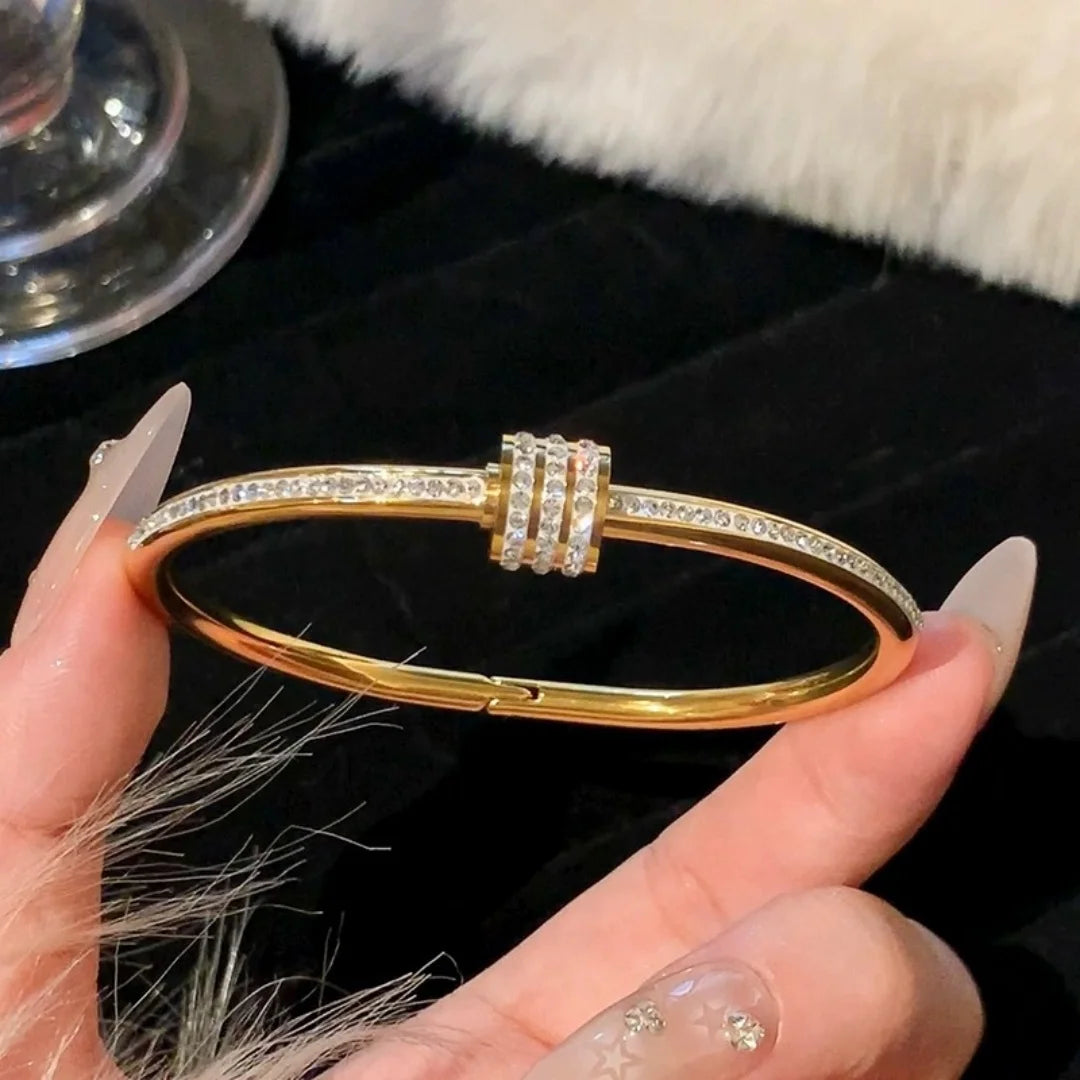 Starry Steel Bangle Bracelet