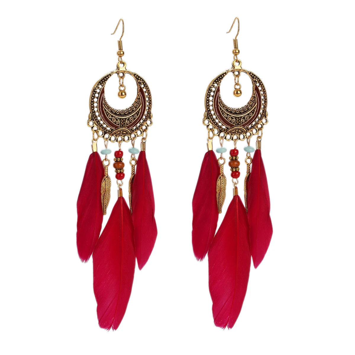 Dreamcatcher Feather Tassel Earrings