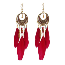 Dreamcatcher Feather Tassel Earrings