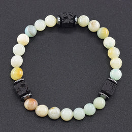 Frosted Volcanic Bead Bracelet