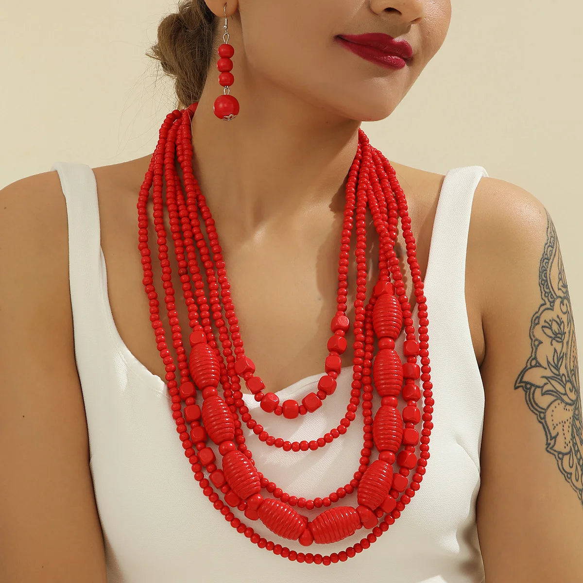Bohemian Wooden Bead Set