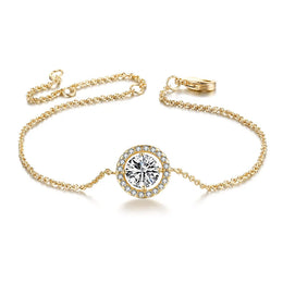 Round Zircon Link Bracelet