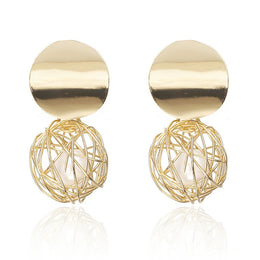 Twisted Wire Ball Earrings
