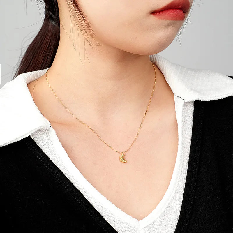 Croissant Sterling Silver Necklace