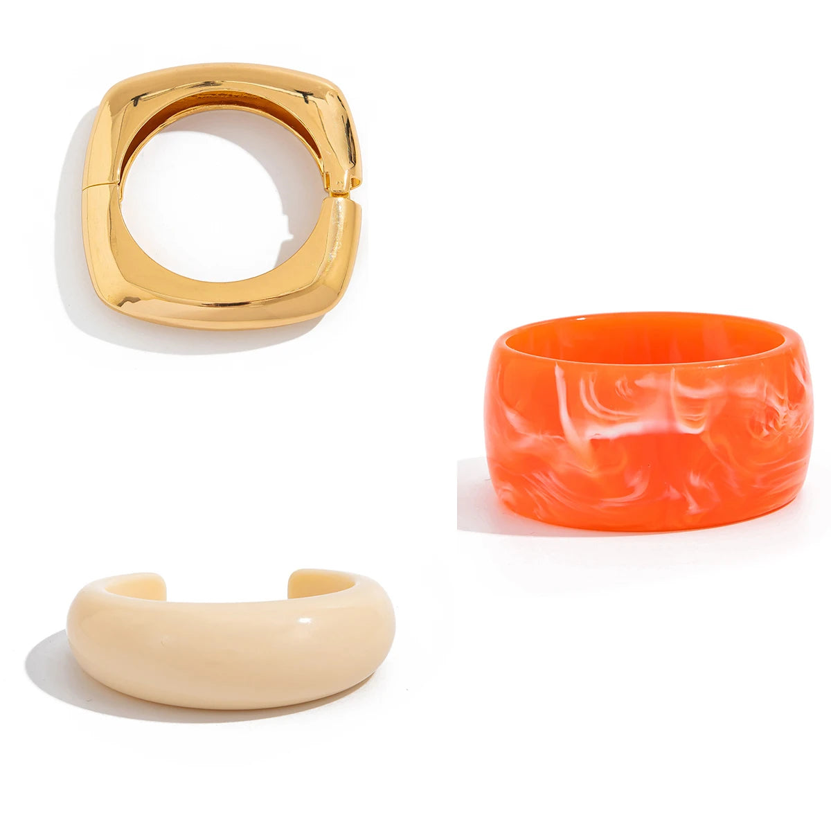 Geometric Acrylic Wide Bracelet