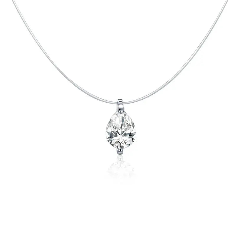 Invisible Zircon Choker Necklace