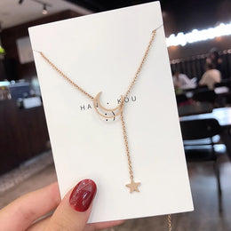 Moon Star Charm Necklace