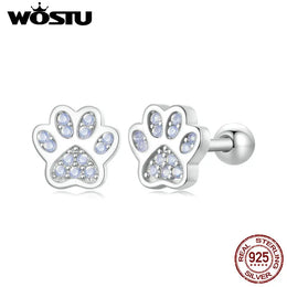 Pink Opal Paw Studs