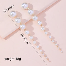 Pearl Tassel Drop Earrings