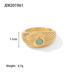 Green Stone Wrap Ring