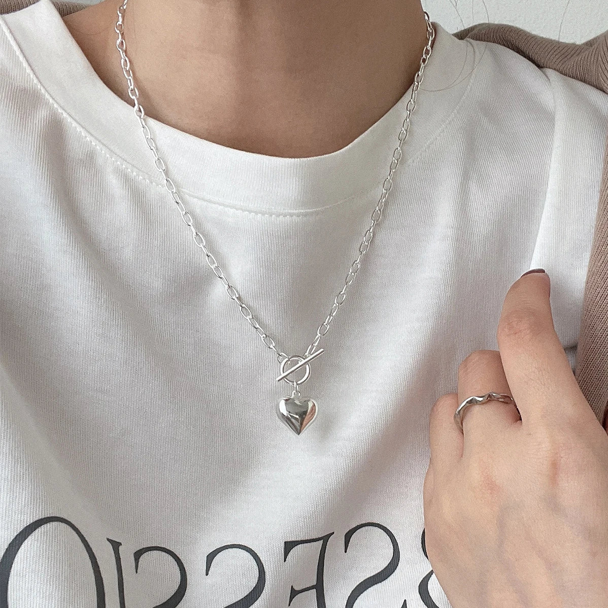 Sterling Pearl Chain Necklace