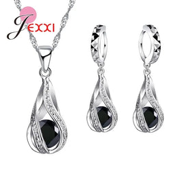Sterling Waterdrop Zircon Set