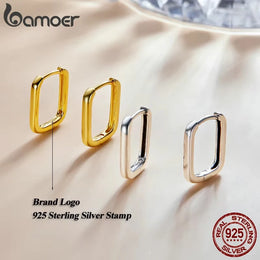 Square Sterling Silver Hoops
