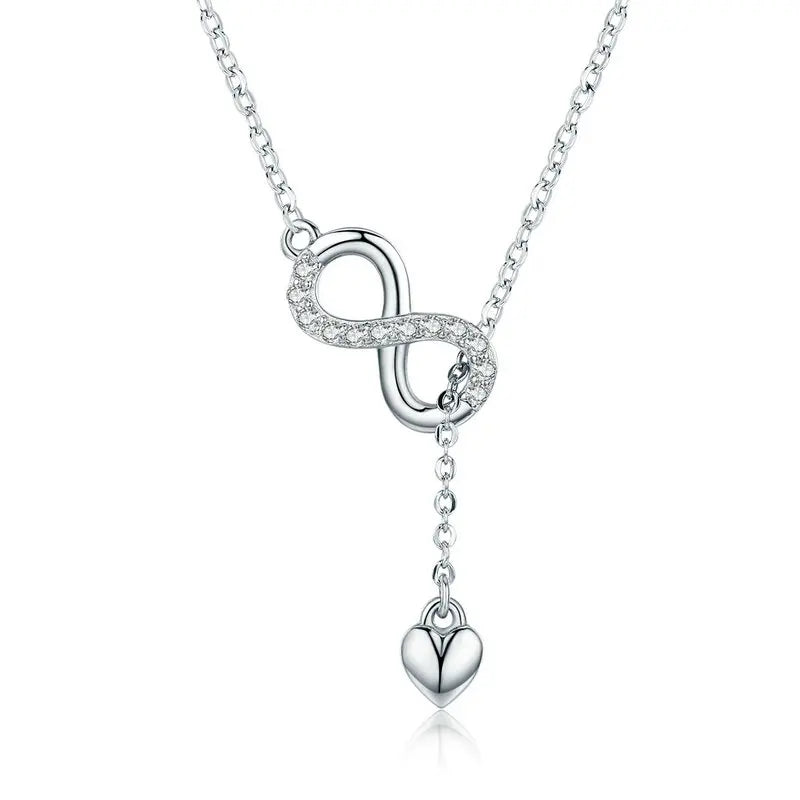 Infinity Love Silver Necklace