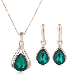 Blue Waterdrop Jewelry Set