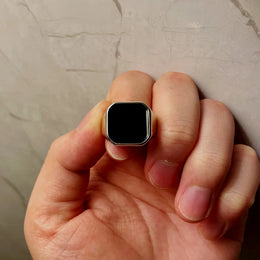 Black Onyx Signet Ring