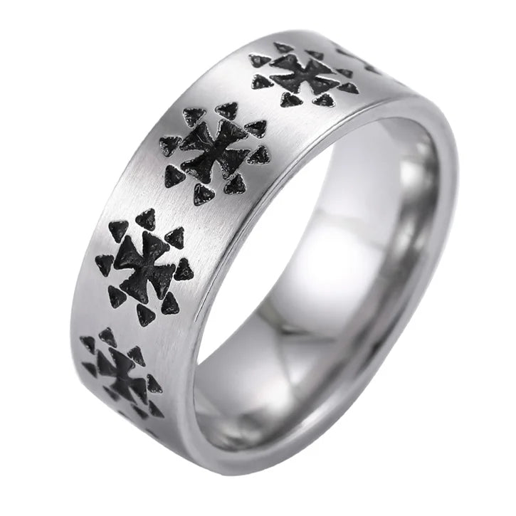 Christian Cross Engraved Ring