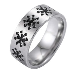 Christian Cross Engraved Ring