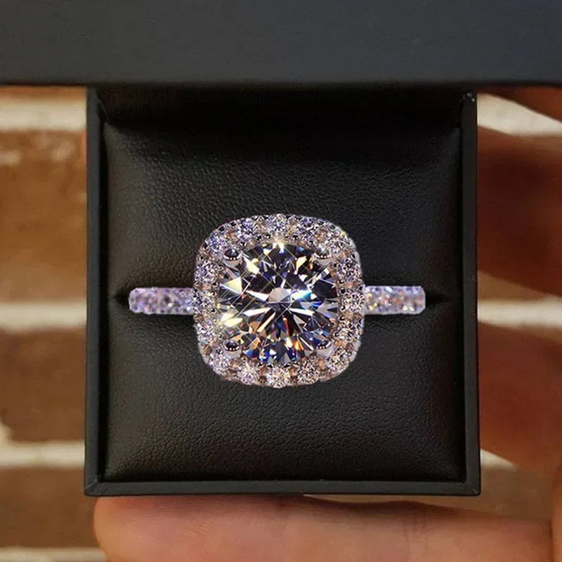 Silver Zircon Bridal Ring