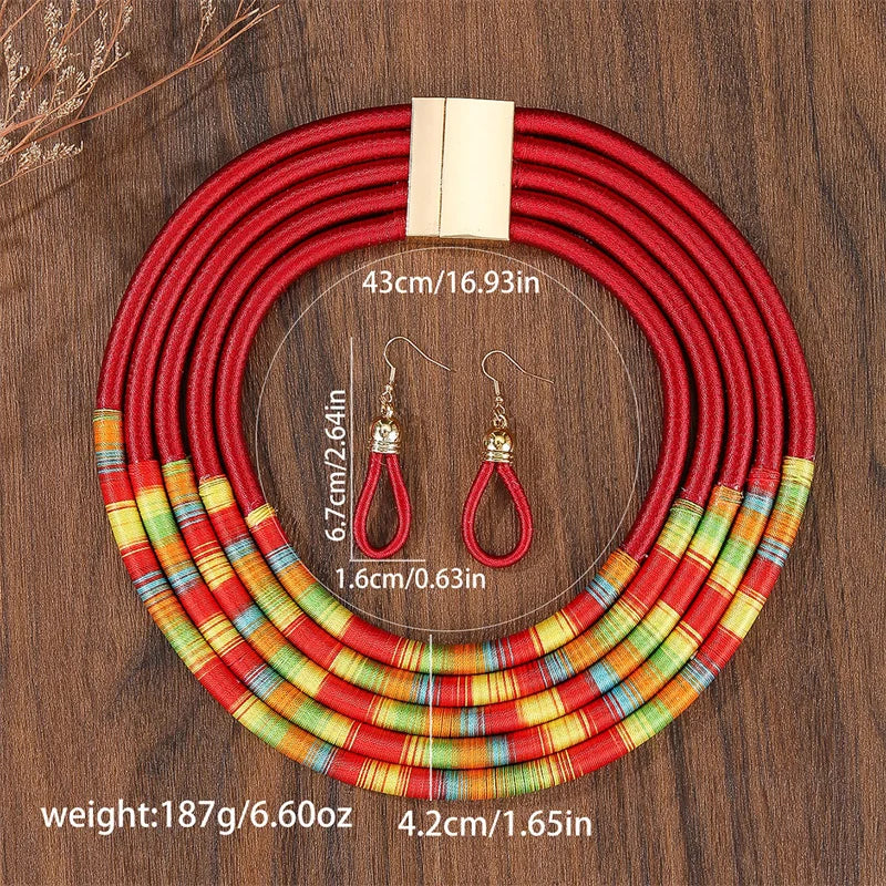 African Woven Choker Set