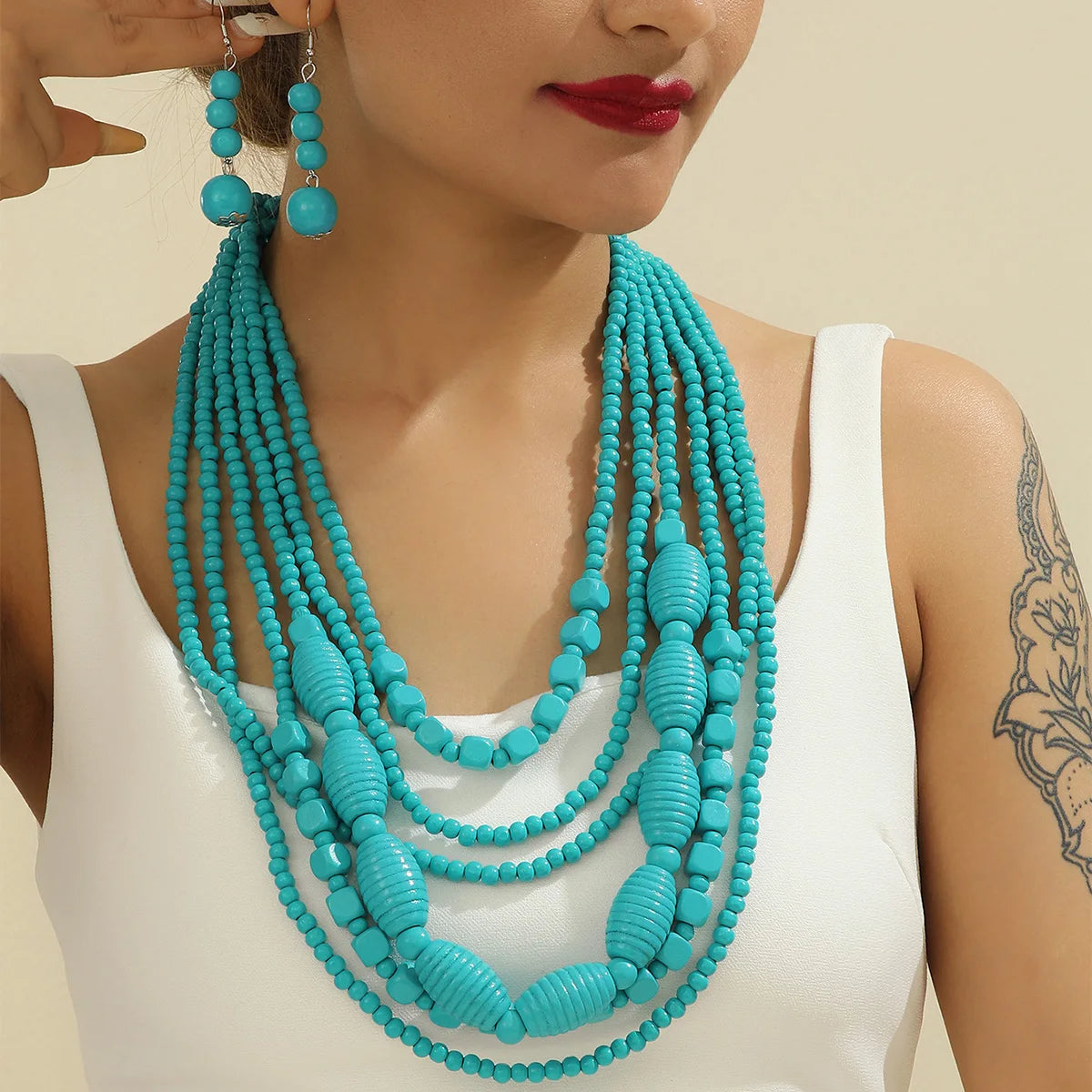 Bohemian Wooden Bead Set
