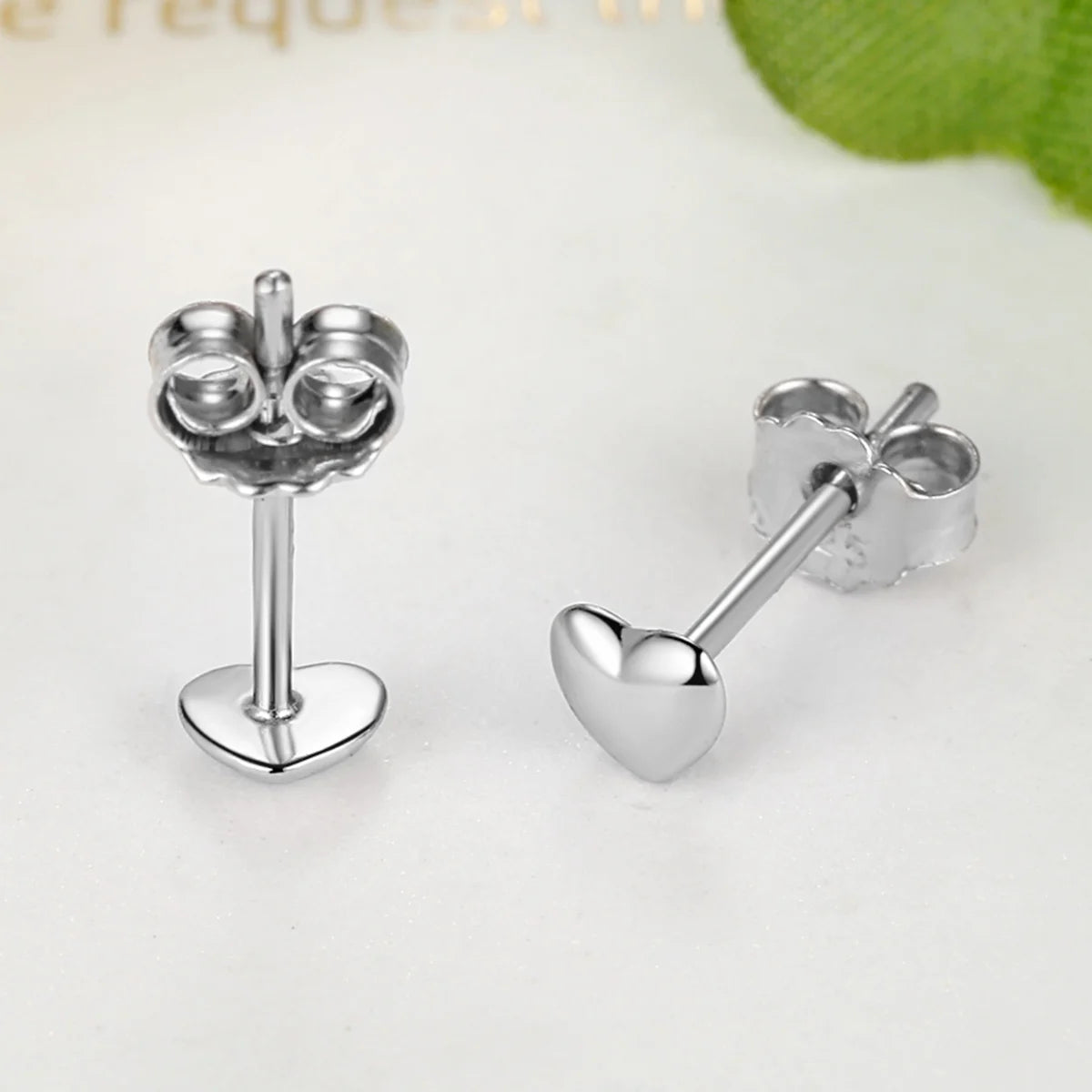 Petite Heart Silver Earrings