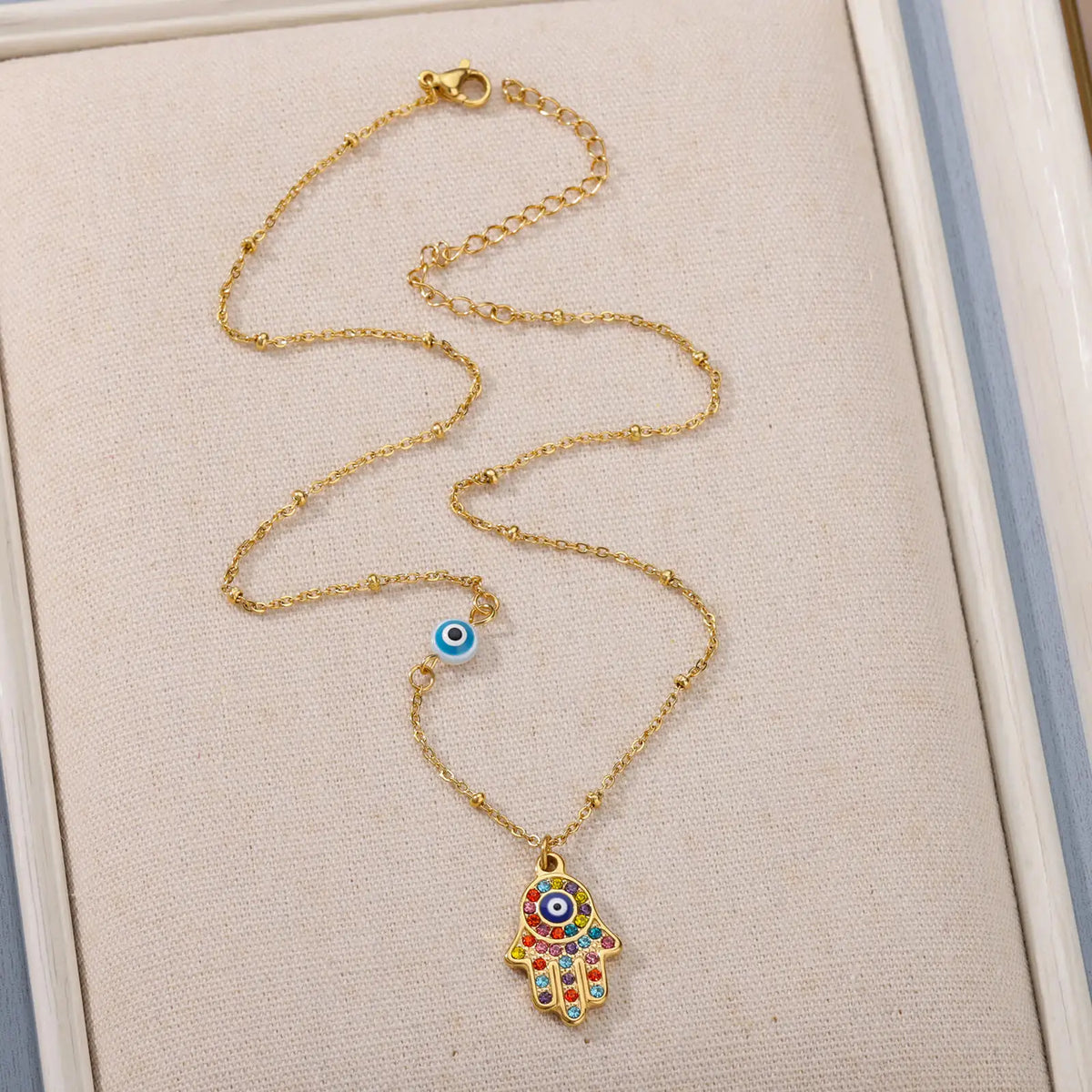 Zircon Evil Eye Necklace