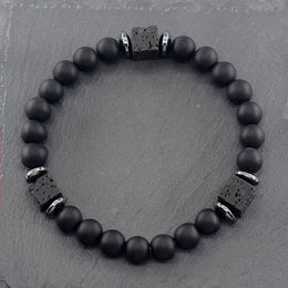Frosted Volcanic Bead Bracelet