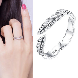 WOSTU Adjustable Sterling Ring