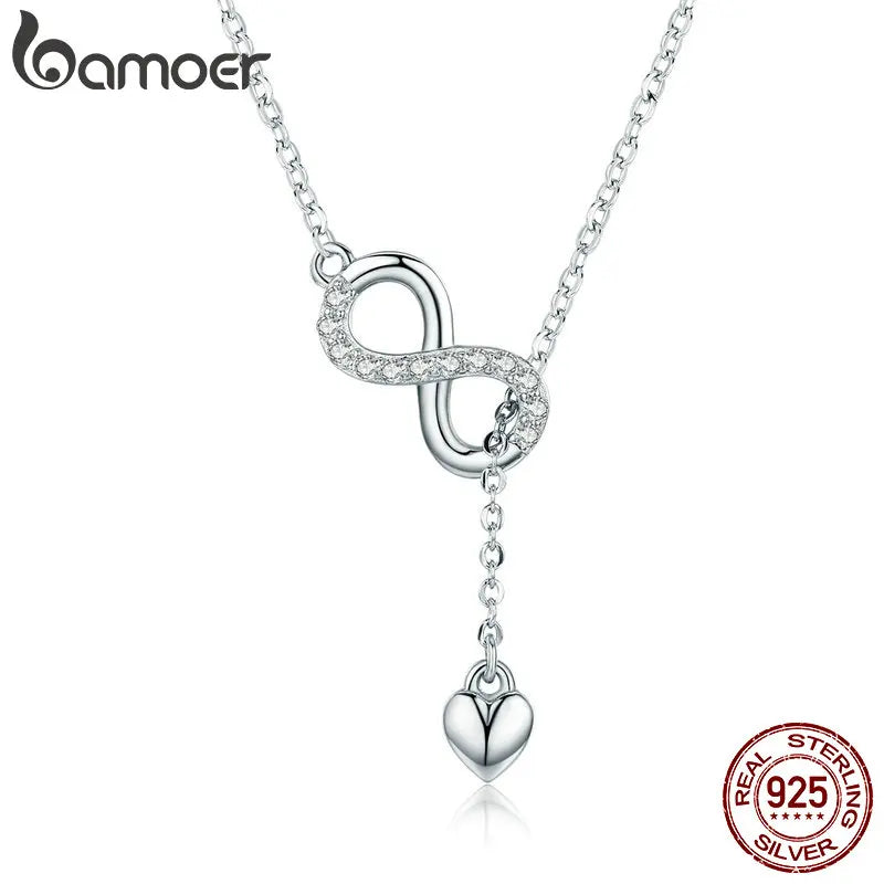 Infinity Love Silver Necklace