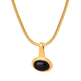 Black Onyx Pendant Necklace