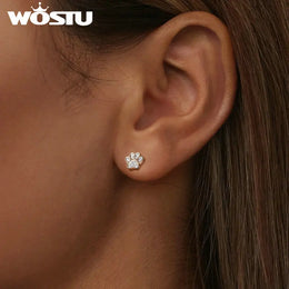 Pink Opal Paw Studs