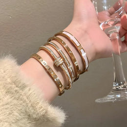 Starry Steel Bangle Bracelet