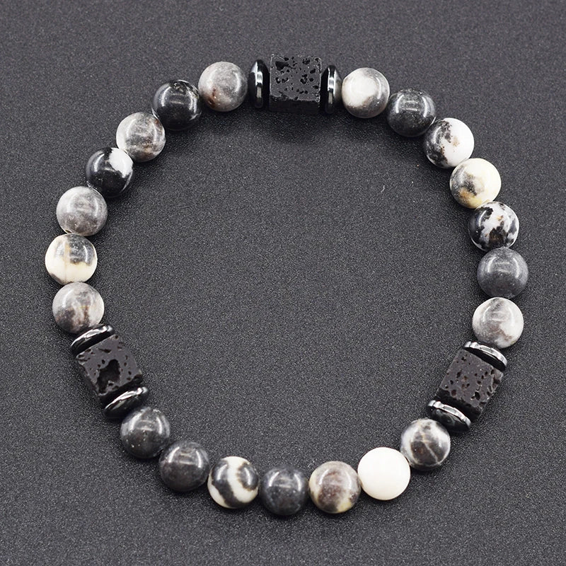 Frosted Volcanic Bead Bracelet
